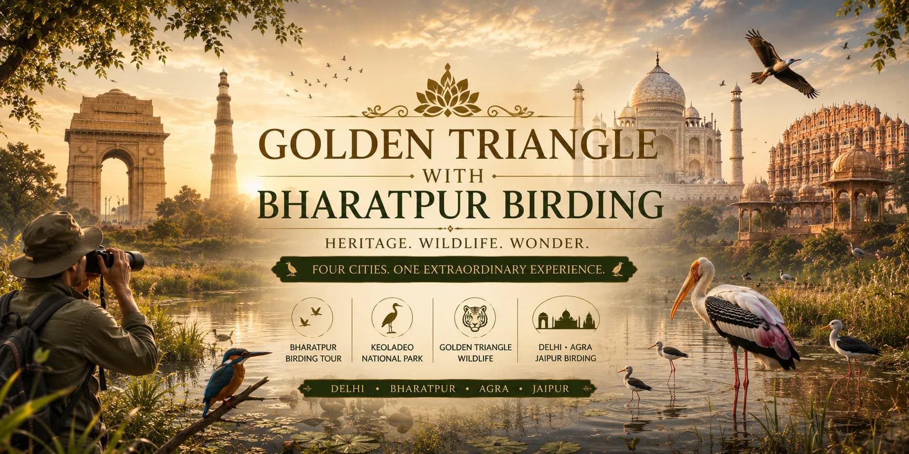 Golden Triangle with Bharatpur Birding