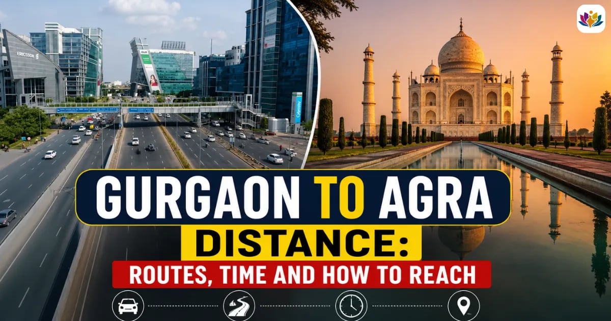 Gurgaon to Agra Distance