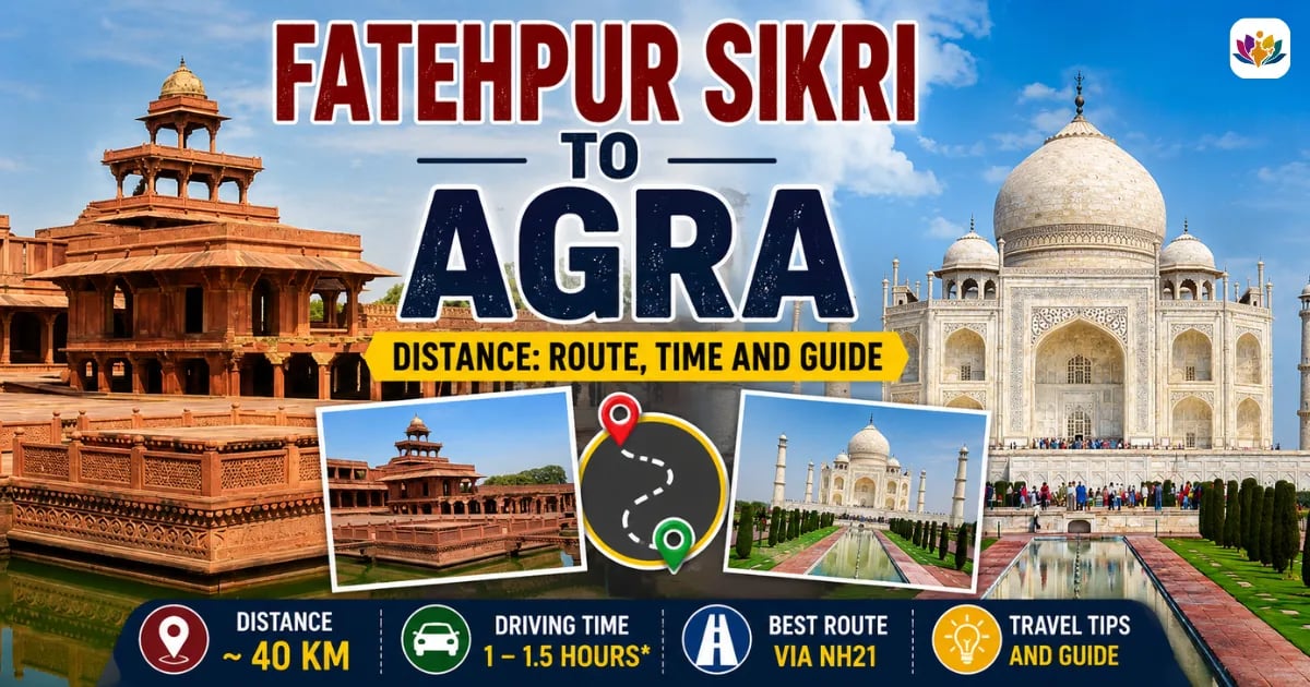 Fatehpur Sikri to Agra Distance