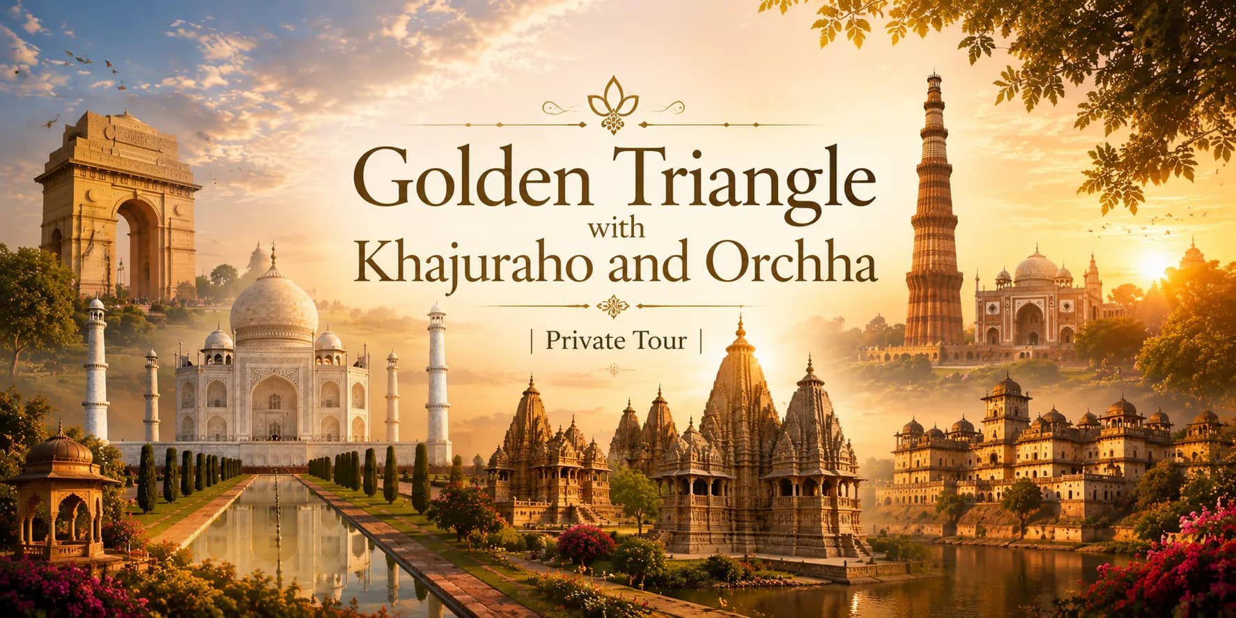 Golden Triangle with Khajuraho and Orchha | Private Tour