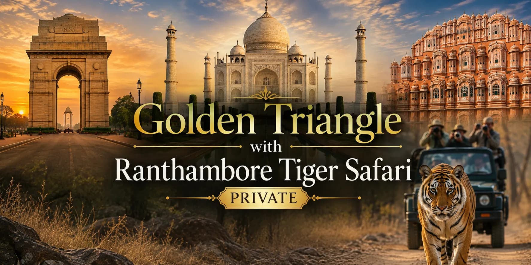 Golden Triangle with a Ranthambore Tiger Safari | Private