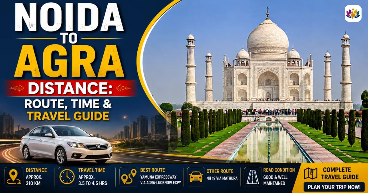 Noida to Agra Distance