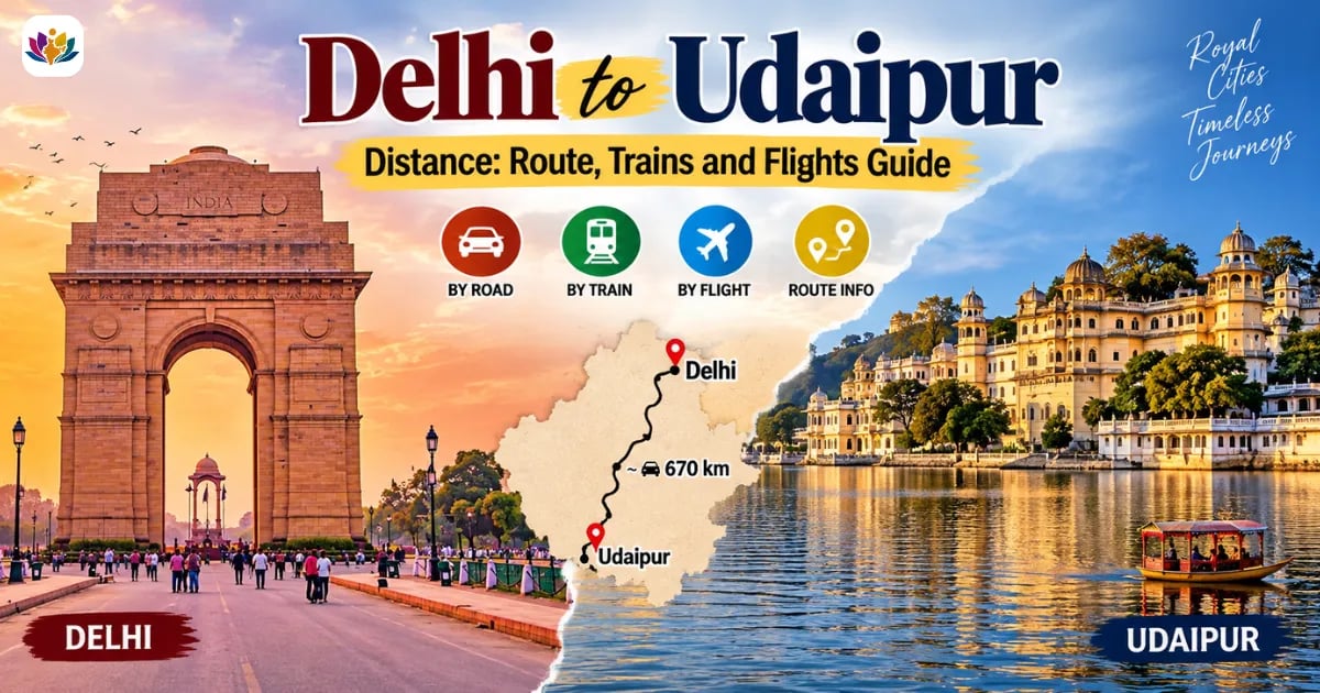 Delhi to Udaipur Distance