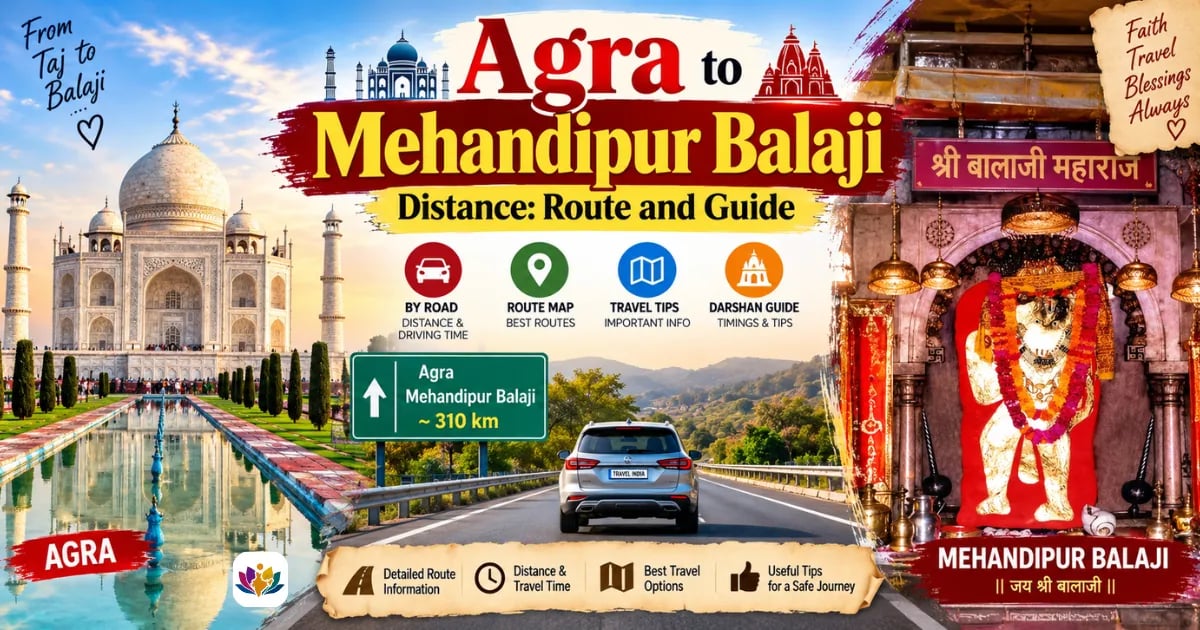 Agra to Mehandipur Balaji Distance