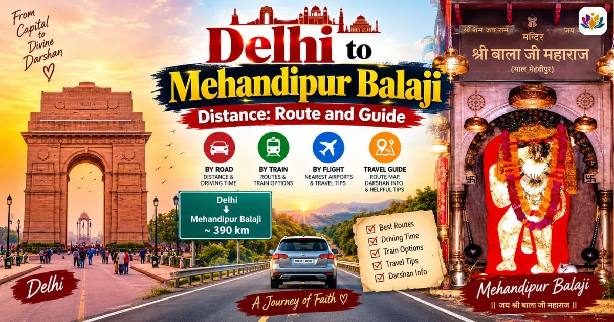 Delhi to Mehandipur Balaji Distance