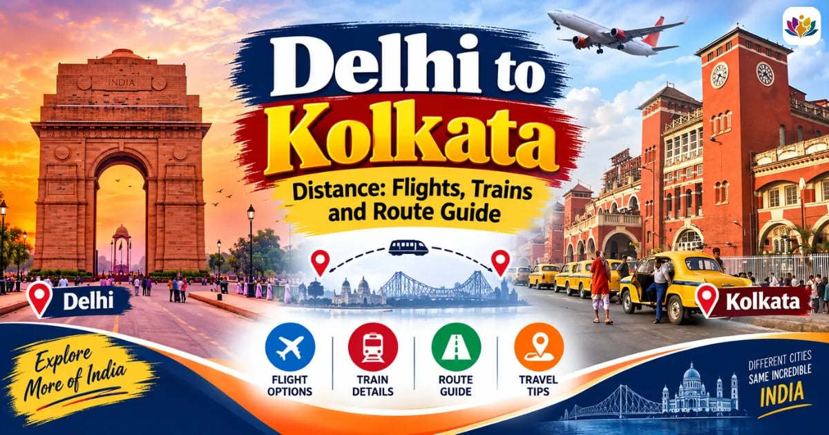 Delhi to Kolkata Distance