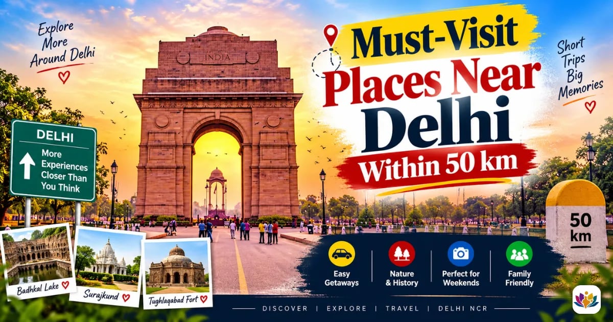 Must-Visit Places Near Delhi Within 50 km