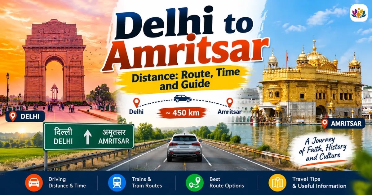 Delhi to Amritsar Distance