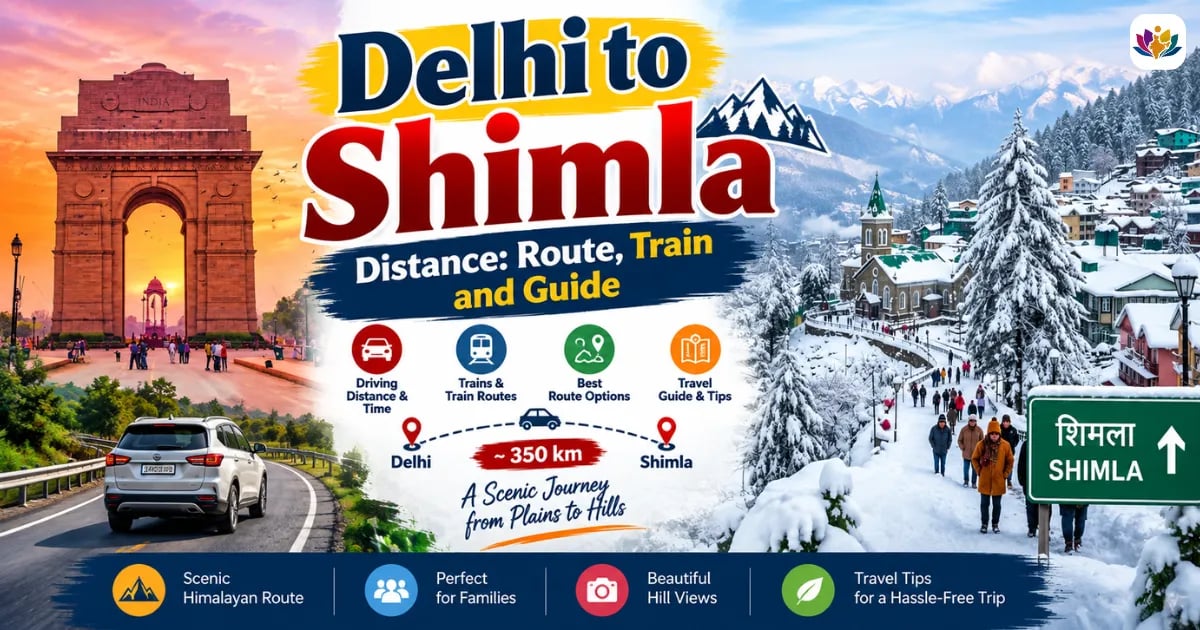 Delhi to Shimla Distance