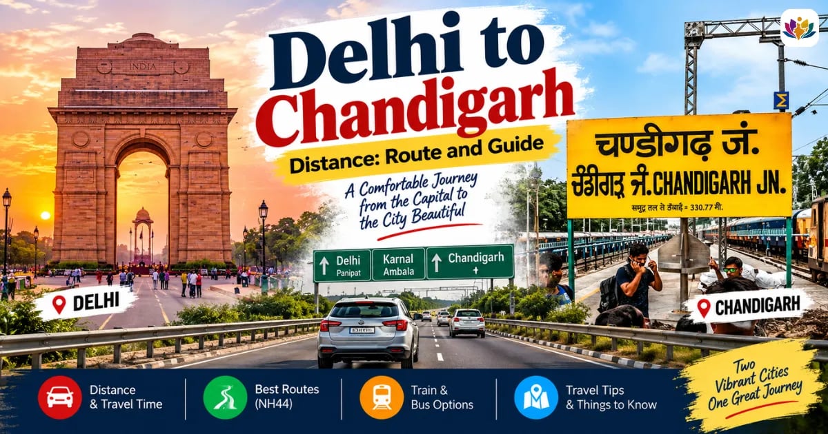 Delhi to Chandigarh Distance