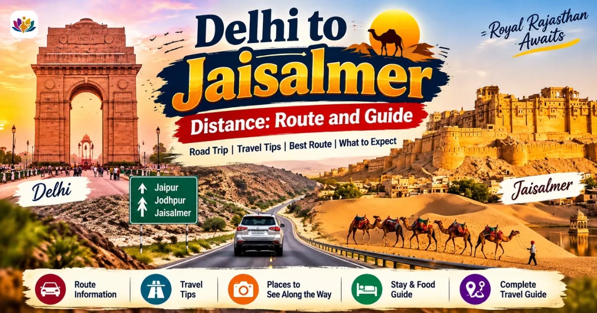 Delhi to Jaisalmer Distance