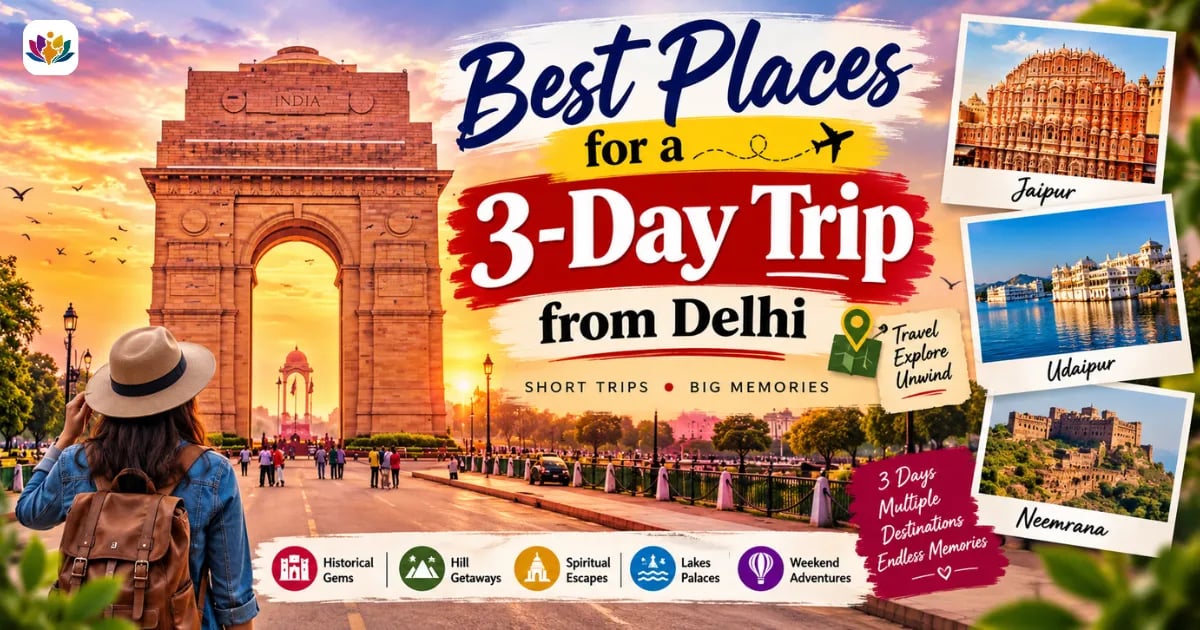 Places for a 3-Day Trip from Delhi